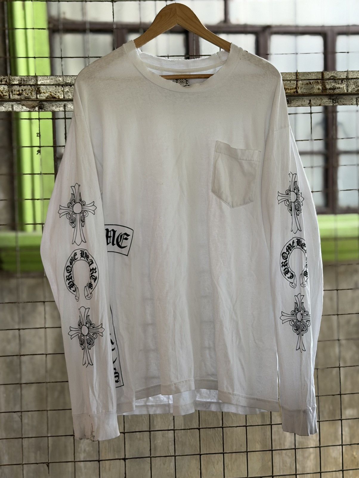 Chrome Hearts OG SOAP N WATER - THRASHED! 2000s TATTOO ARM Size US L / EU 52-54 / 3 - 1 Thumbnail