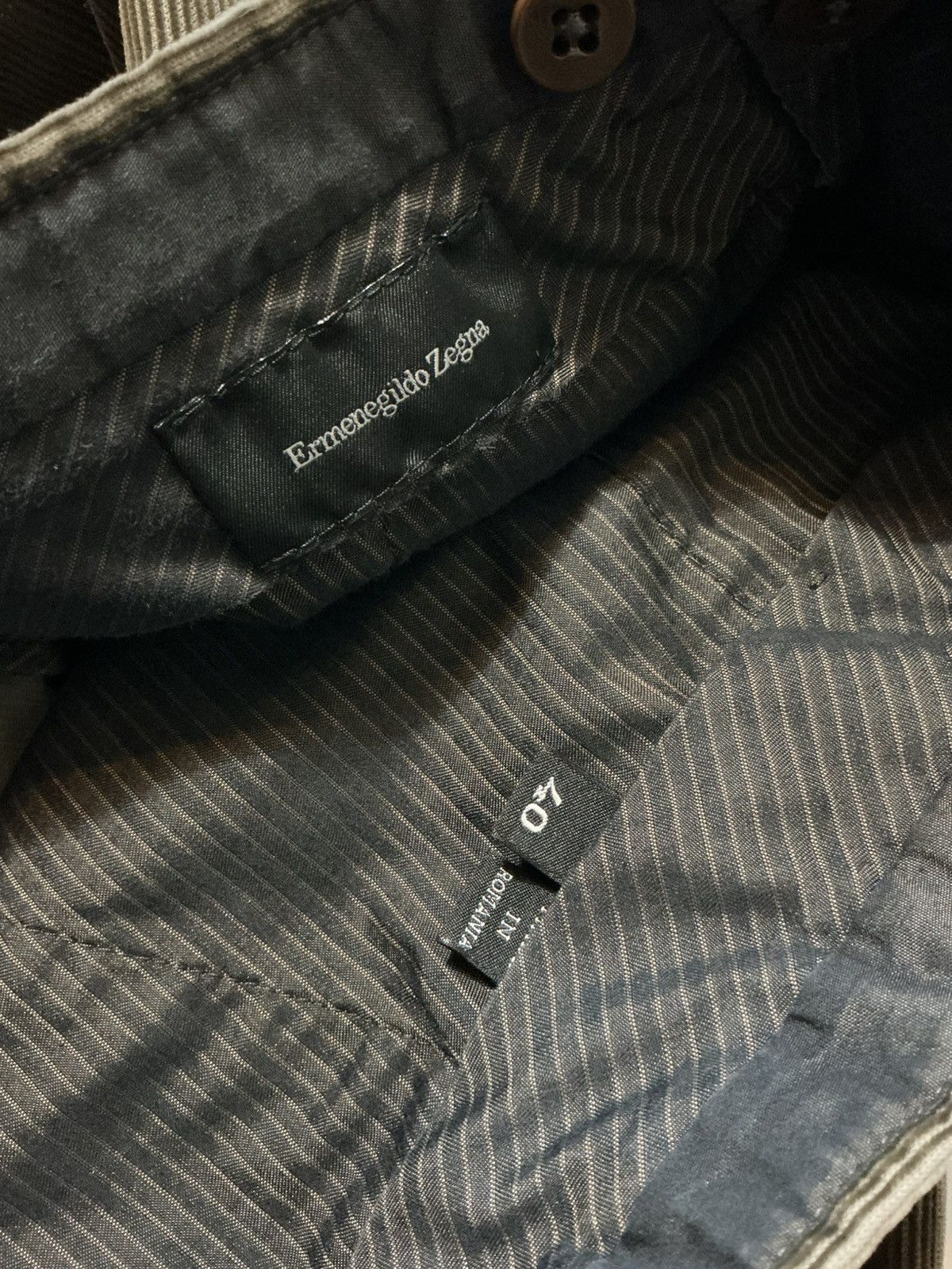 Ermenegildo Zegna Ermenegildo Zegna Brown Corduroy Classic Flat Front Pants Size US 40 / EU 56 - 4 Thumbnail