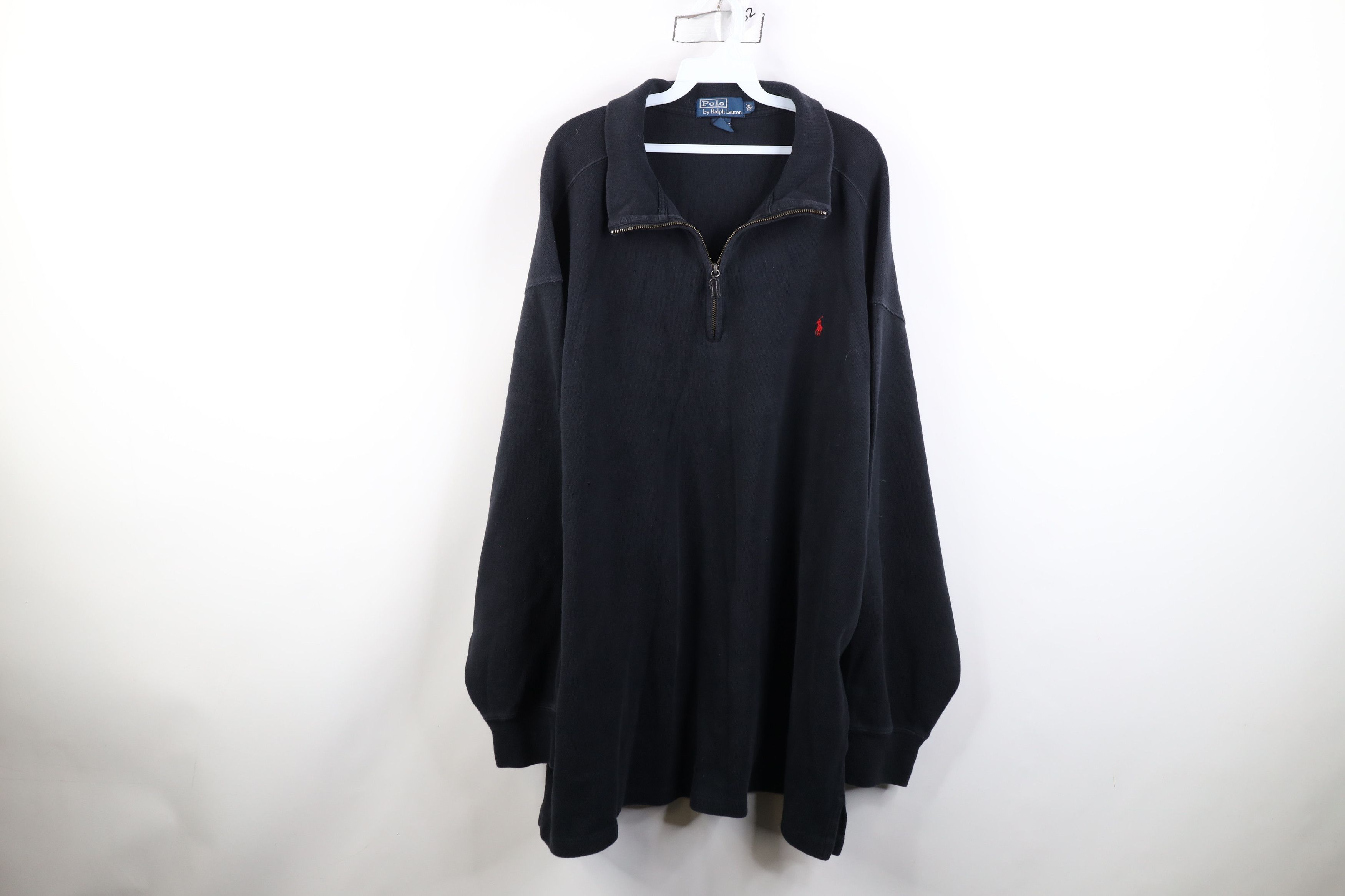 Ralph Lauren Vintage 90s Ralph Lauren Ribbed Knit 1/4 Half Zip Sweater Size US XXL / EU 58 / 5 - 1 Thumbnail
