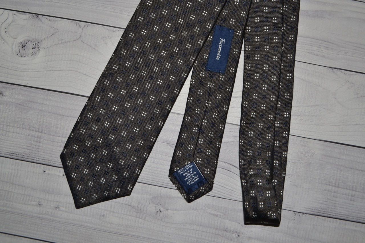 Faconnable Faconnable Brown Silk Tie Size ONE SIZE - 3 Thumbnail