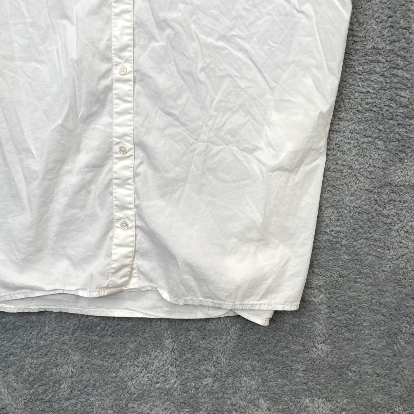 James Perse James Perse Shirt Womens 2 White Long Cotton Button Front Side Slit Regular Fit Casual Sleeve-Btn Front-White Size XS / US 0-2 / IT 36-38 - 4 Thumbnail