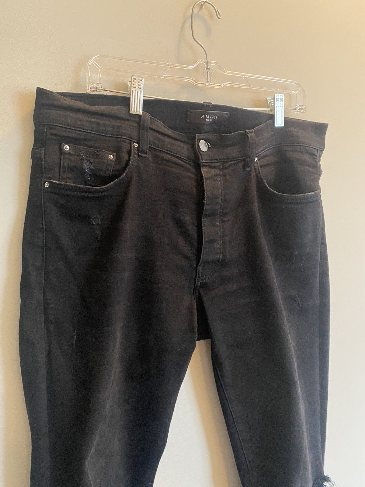 Amiri × Designer Amari Black Denim Celebrity Worm Size US 34 / EU 50 - 3 Thumbnail