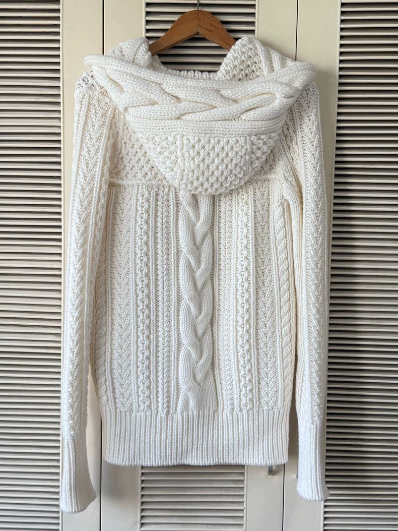 Loro Piana LORO PIANA White hooded cardigan Size M / US 6-8 / IT 42-44 - 2 Thumbnail