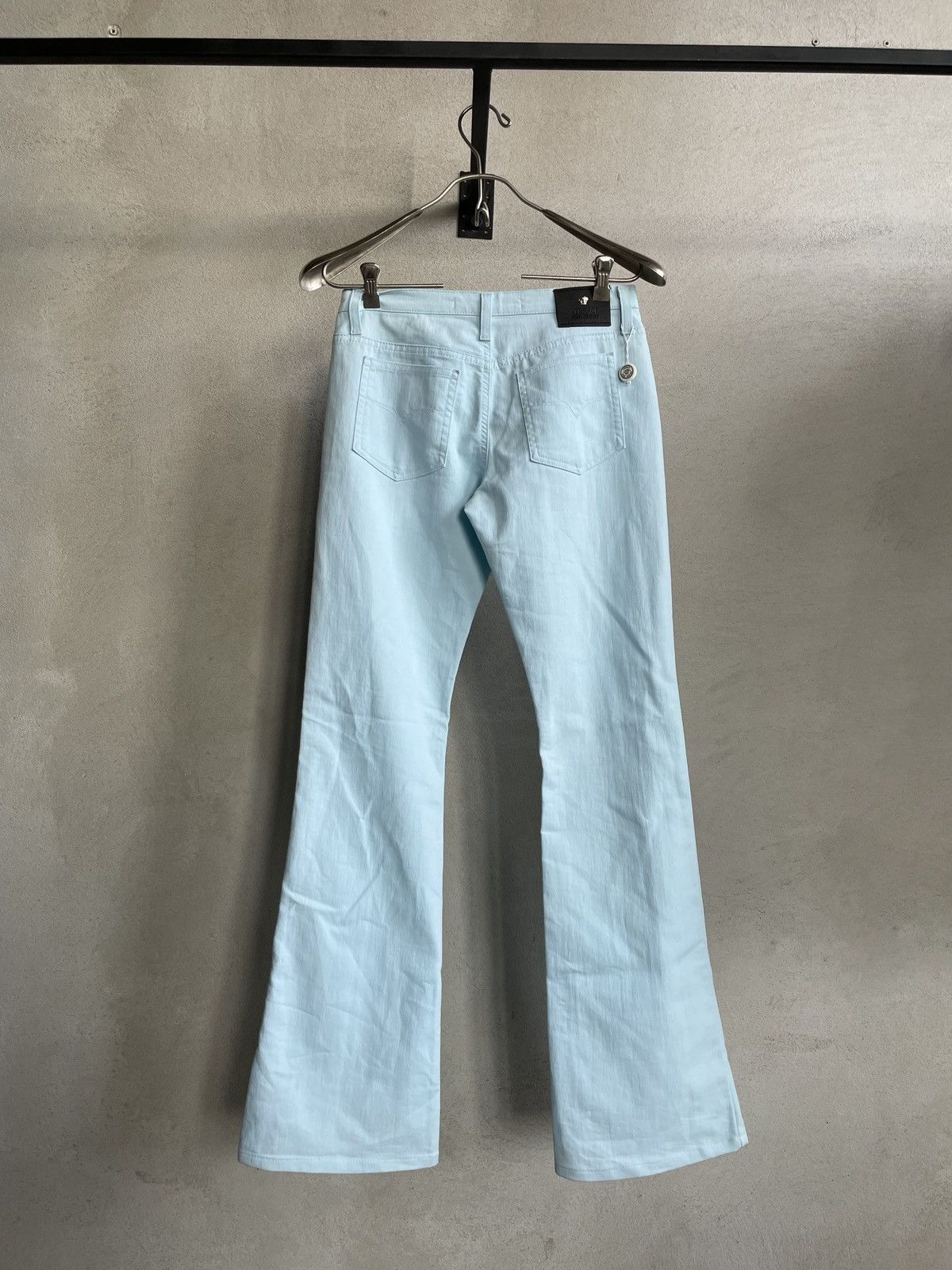 Versace × Versace Jeans Couture × Vintage Versace Jeans Couture Blue Flared Pants Size 28" / US 6 / IT 42 - 2 Thumbnail