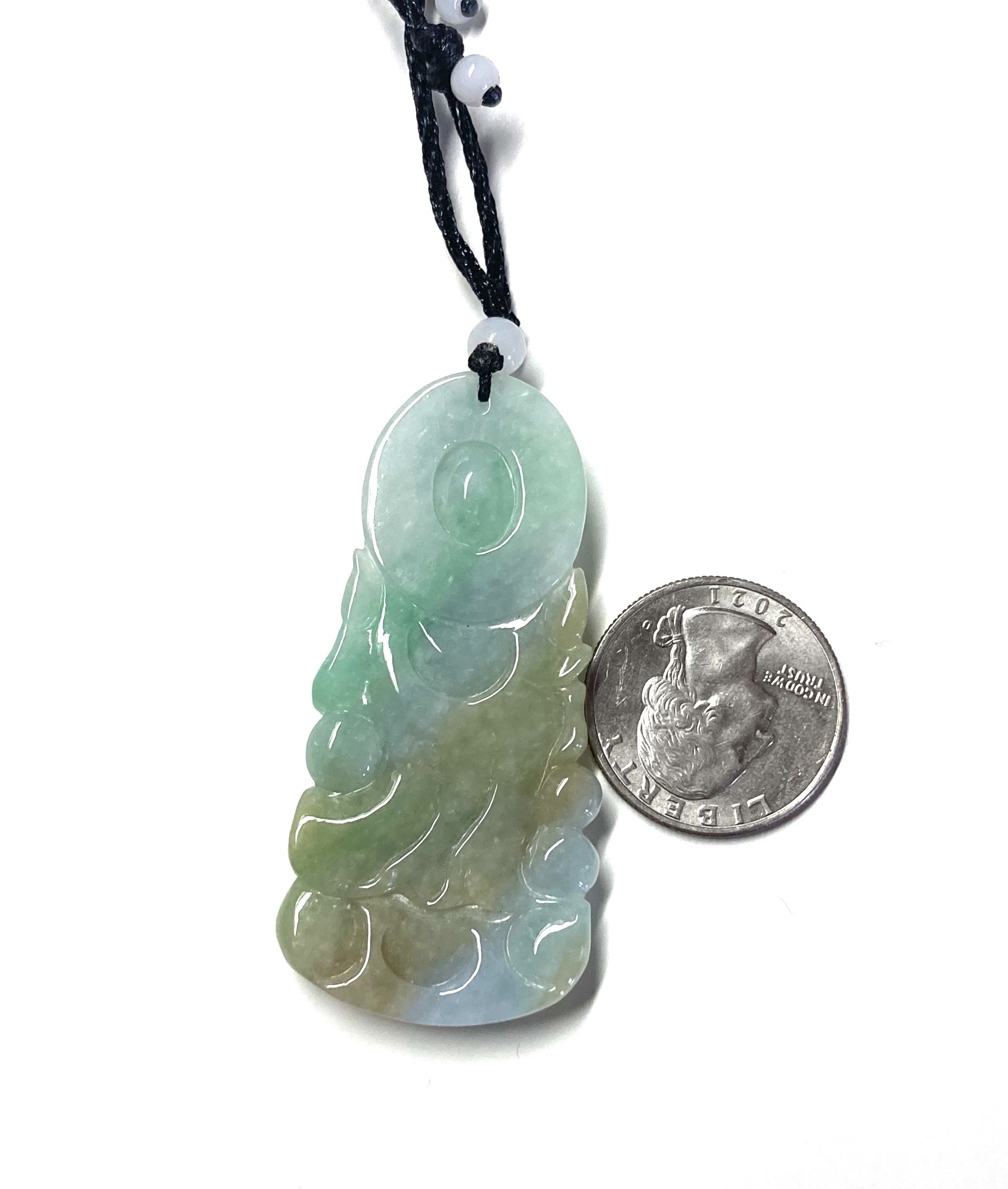 Other 60001 Certified Jadeite jade Guanyin Woman Buddha Pendant Size ONE SIZE - 4 Thumbnail