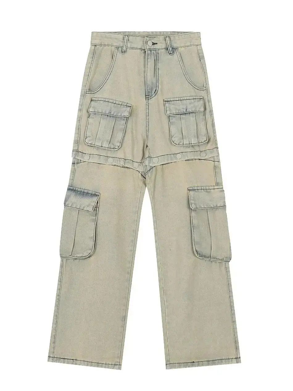 Japanese Brand Retro loose high street pocket jeans Size US 30 / EU 46 - 5 Thumbnail