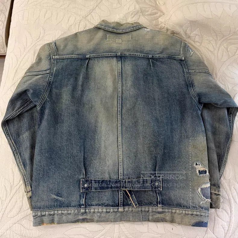 Neighborhood Neighborhood Distressed Denim Jacket Size US L / EU 52-54 / 3 - 7 Thumbnail