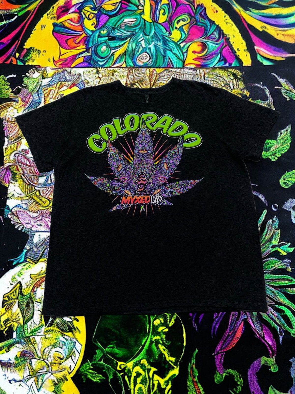 Other Marijuana Mixed Up Mushroom Trippy Psychedelic Acid Tee Size US M / EU 48-50 / 2 - 1 Thumbnail