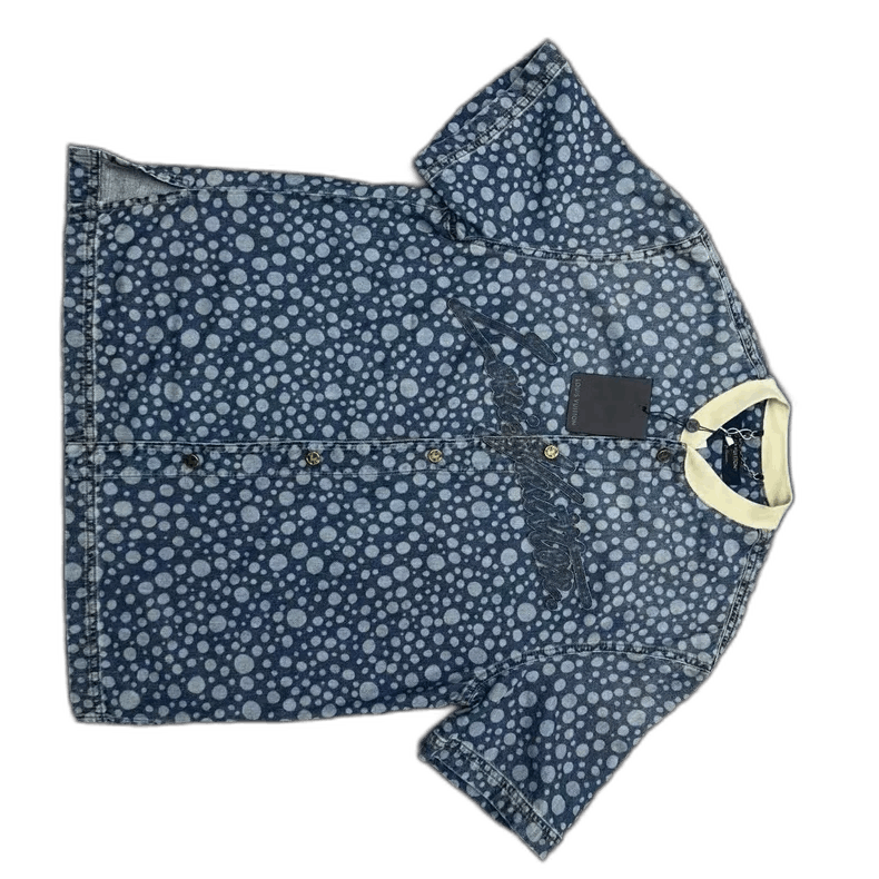 Louis Vuitton Louis Vuitton Blue Polka Dot Short Sleeve Shirt-2506 Size US M / EU 48-50 / 2 - 1 Thumbnail