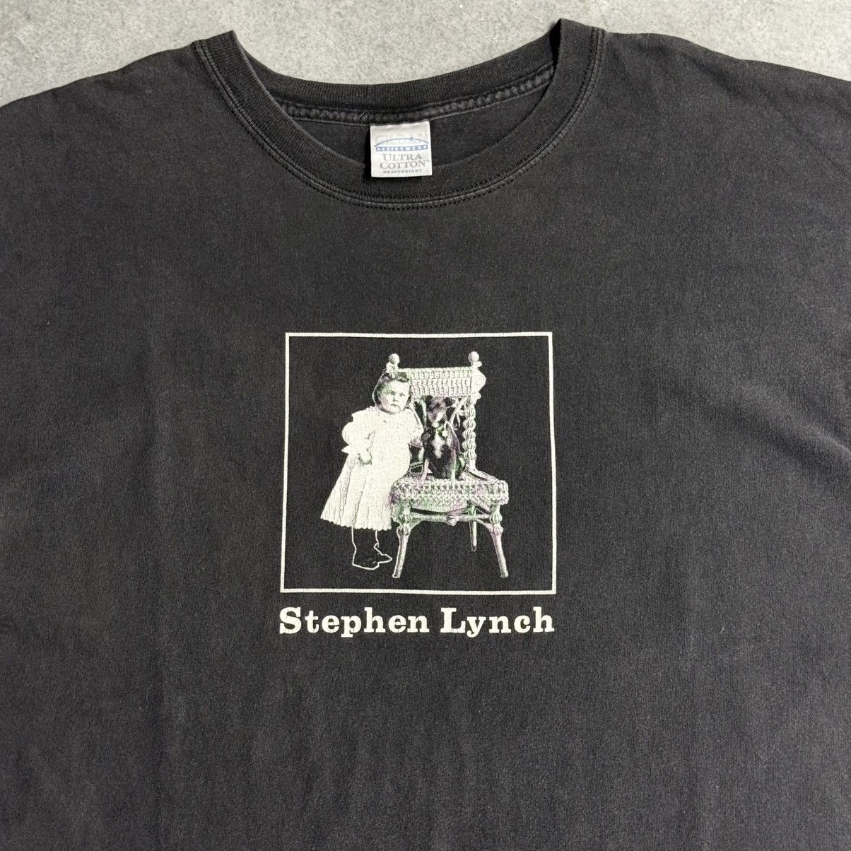 90s Stephan Lynch Obscure Art Graphic T-Shirt Faded Black