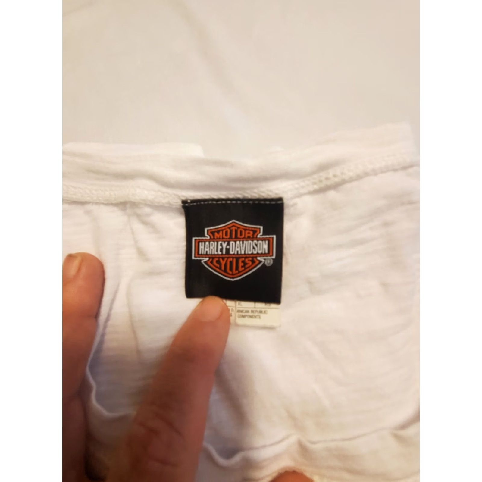 Harley Davidson Harley-Davidson Womens White XL Screamin Eagle 3/4 Sleeve T Shirt Burnout Biker 90s Y2K Style Shirt Womens XL White Harley-Davidson Shirt Size XL / US 12-14 / IT 48-50 - 7 Thumbnail
