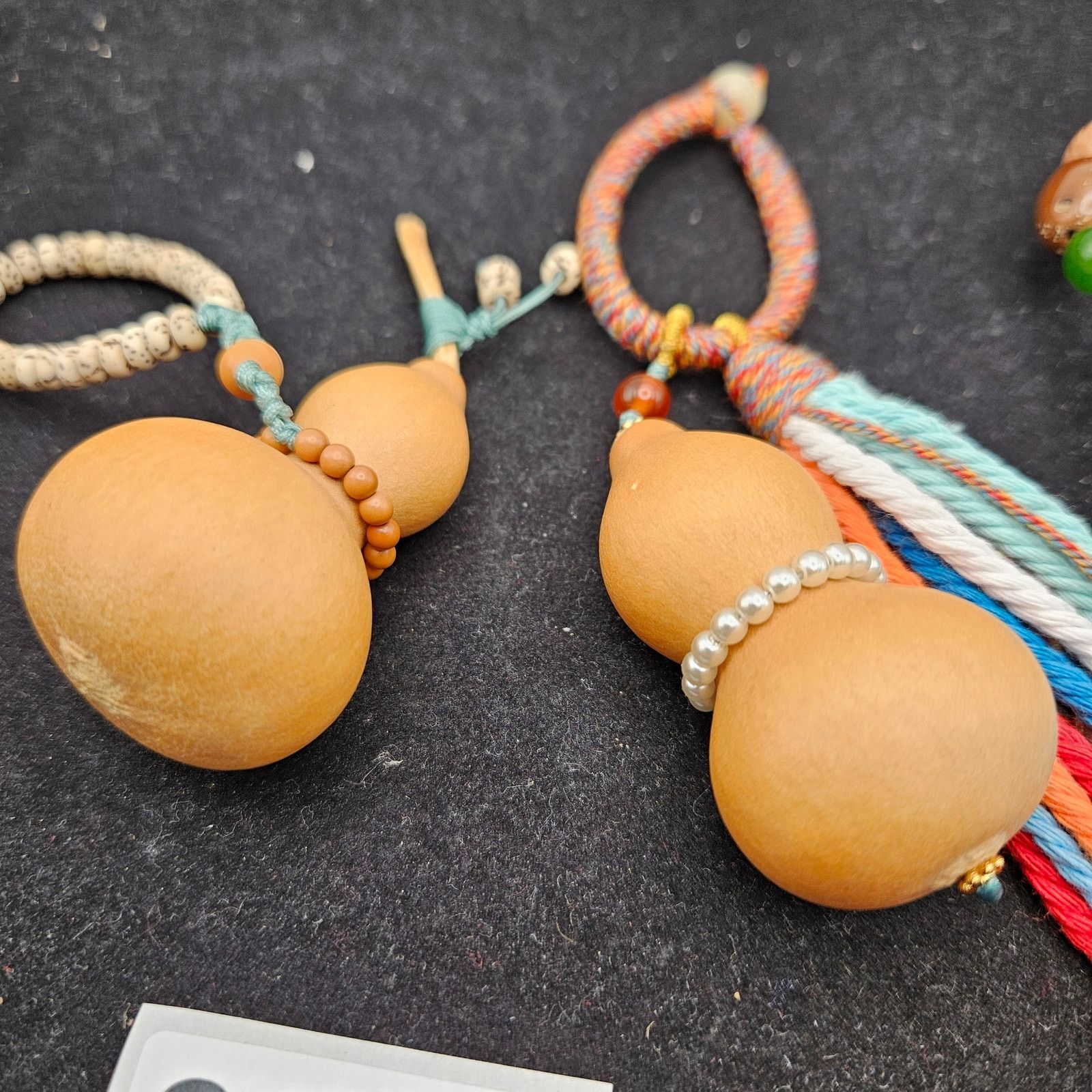 Other LOT OF 4 - CHINESE NATURAL GOURD KEYCHAIN RUDRAKSH FENG SHUI Size ONE SIZE - 2 Thumbnail