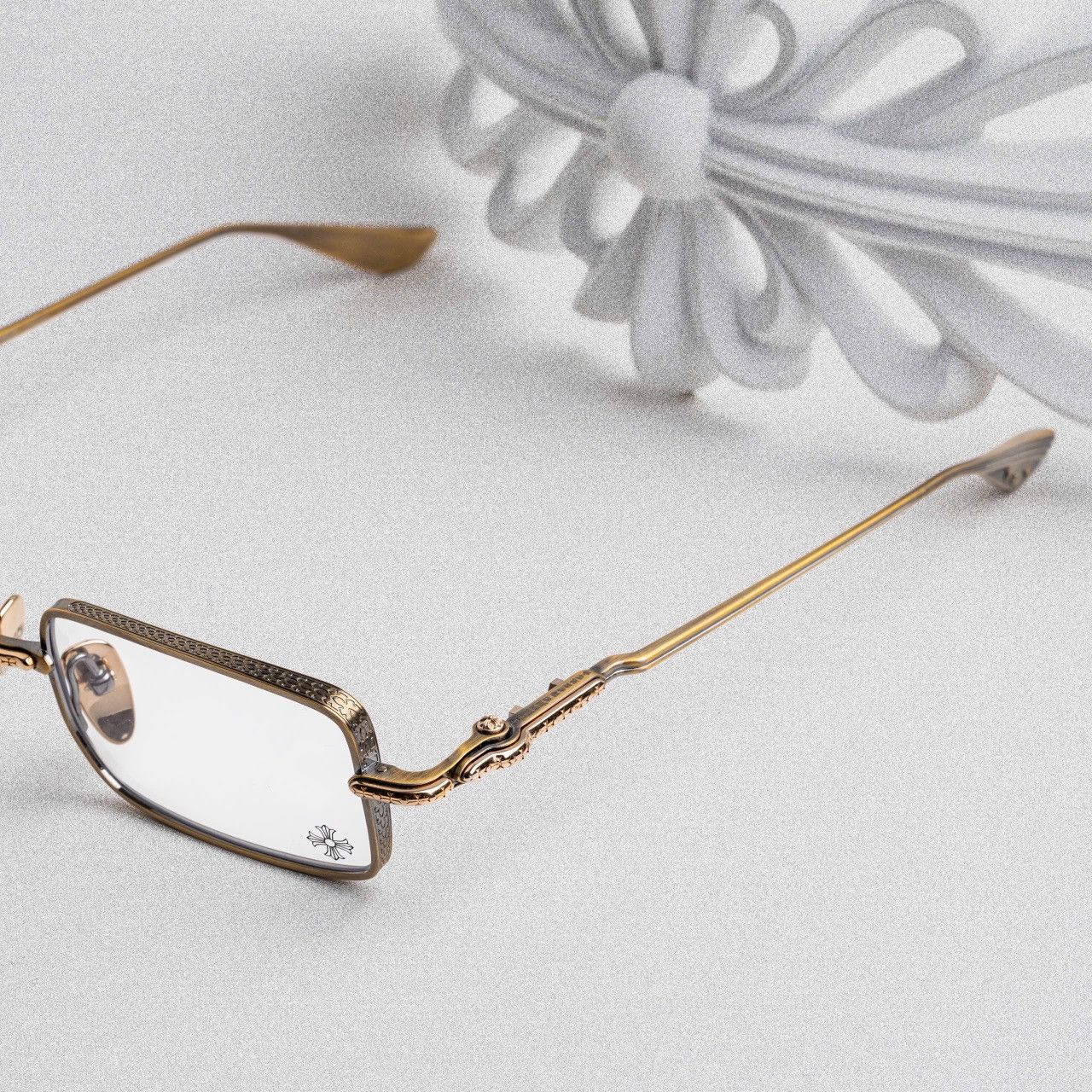 Chrome Hearts CHROME HEARTS BUCKLE RIDER ANTIQUE GOLD GLASSES Size ONE SIZE - 3 Thumbnail