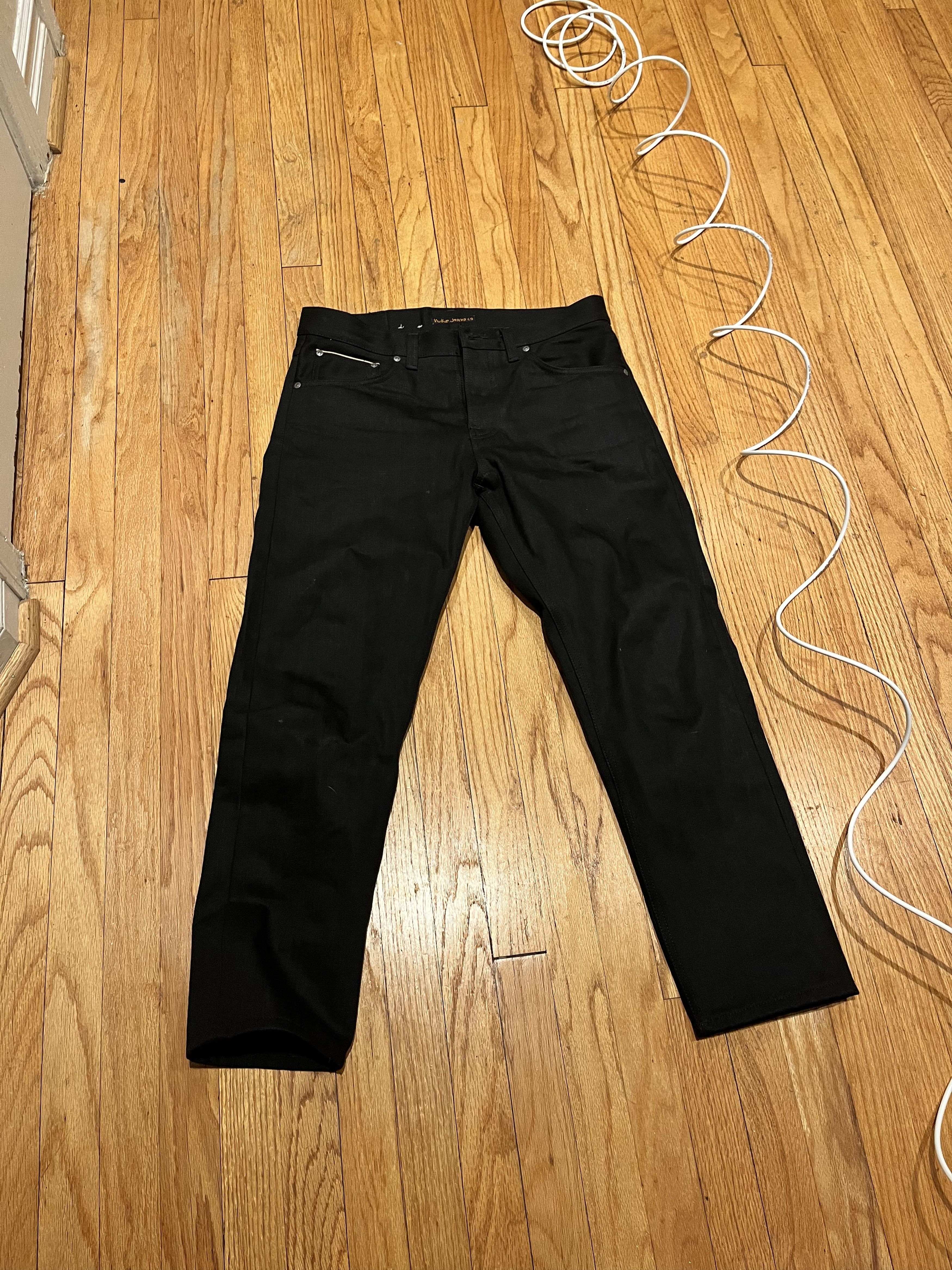 Nudie Jeans Nudies Steady Eddie II Dry Black Selvage Size US 32 / EU 48 - 1 Thumbnail