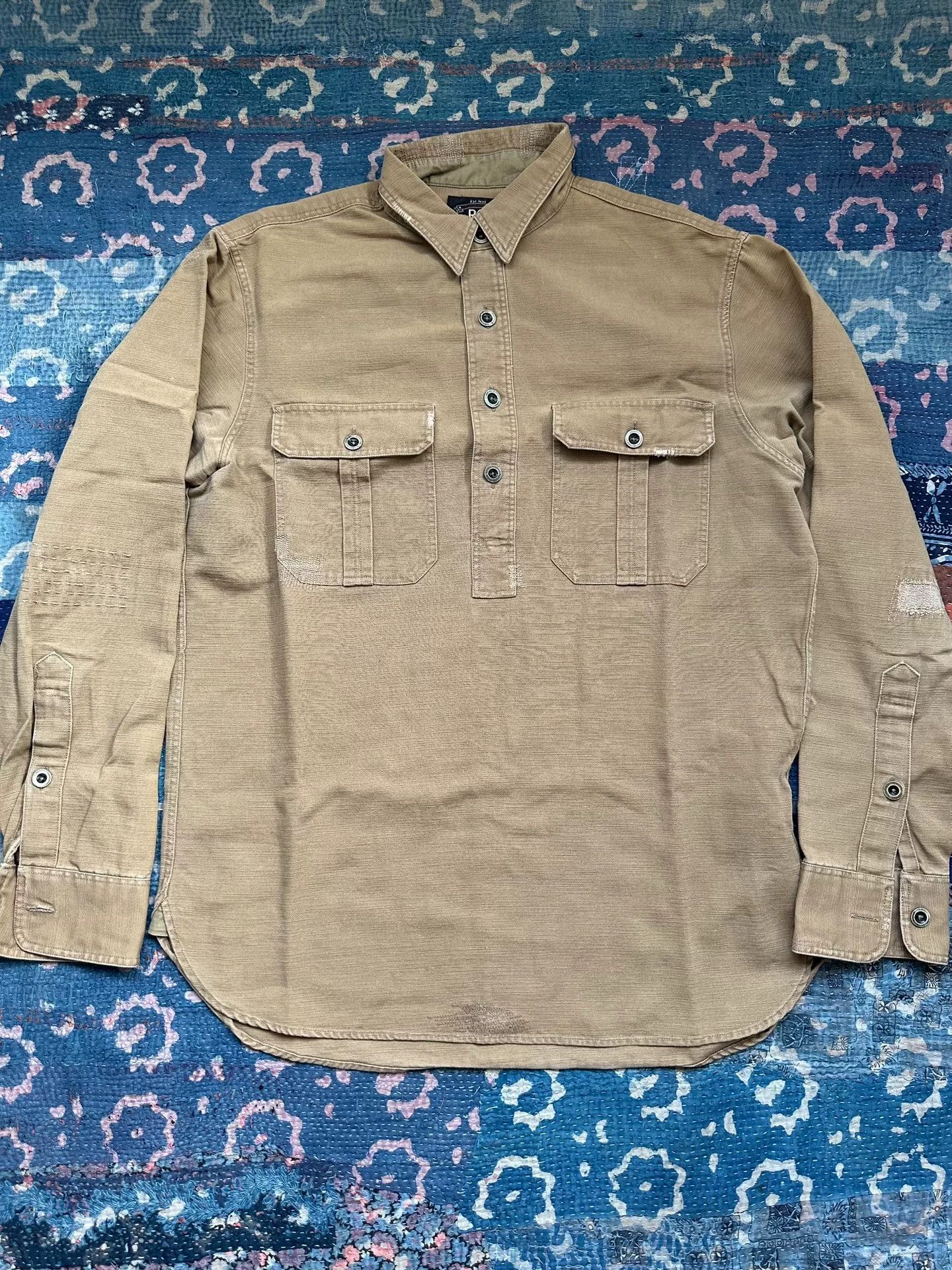 RRL Ralph Lauren rrl distressed vintage work shirt Size US M / EU 48-50 / 2 - 1 Thumbnail