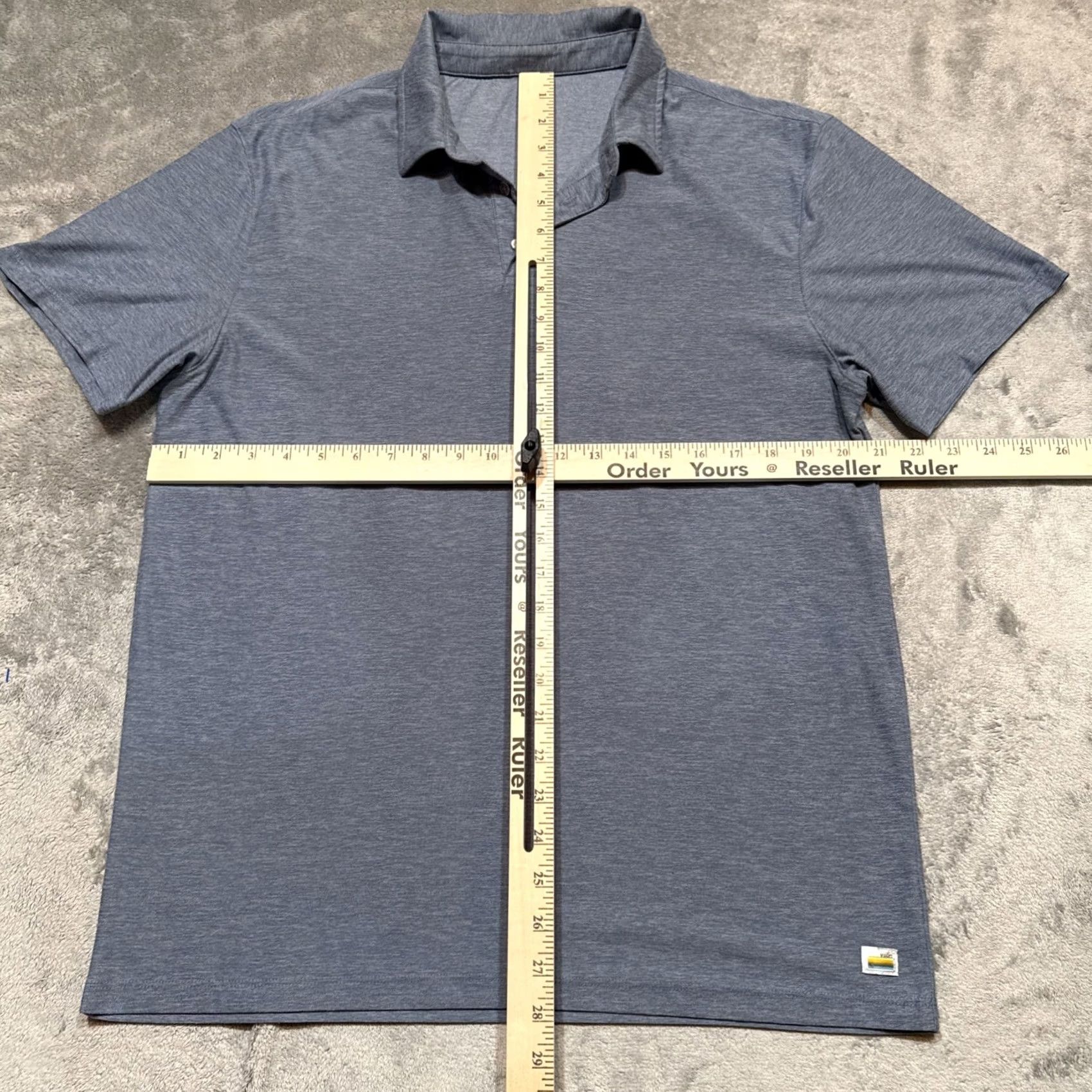 Vuori Vuori Shirt Men's Large Blue Strato Tech Polo Performance Short Sleeve Gym Size US L / EU 52-54 / 3 - 3 Thumbnail