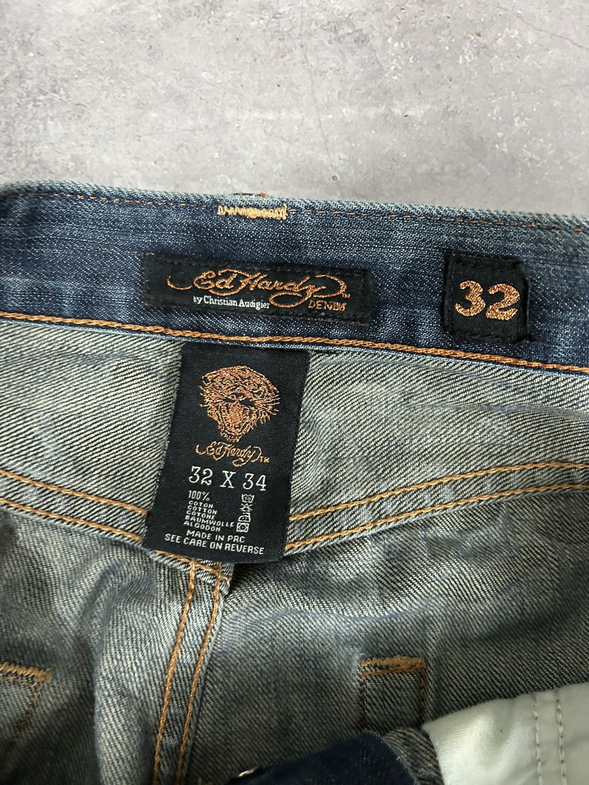 Ed Hardy Rare Ed Hardy Jeans Embroidered Tigers Size US 32 / EU 48 - 12 Thumbnail