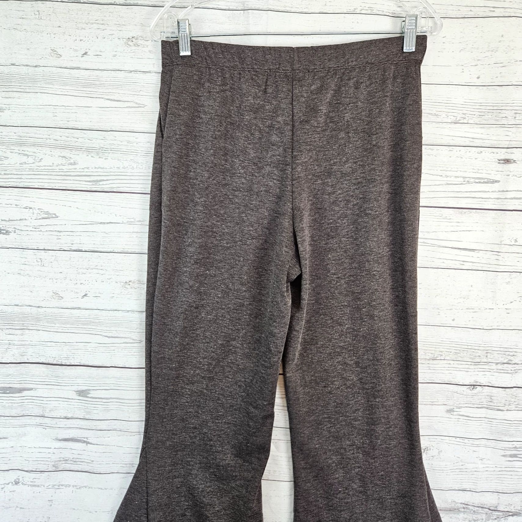 Vintage Jade by Jane Womens Flare Pants Gray Striped Pull On High Rise Large Size Gray by Jade by Jane Pants Flare Pull On Women's | Mens? Size 36" / US 14 / IT 50 - 4 Thumbnail