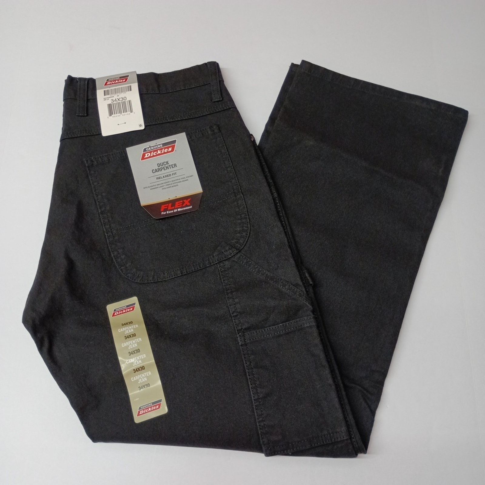 Dickies Dickies Carpenter Pants Mens 34x30 Black Duck Canvas Pockets Size US 34 / EU 50 - 1 Thumbnail