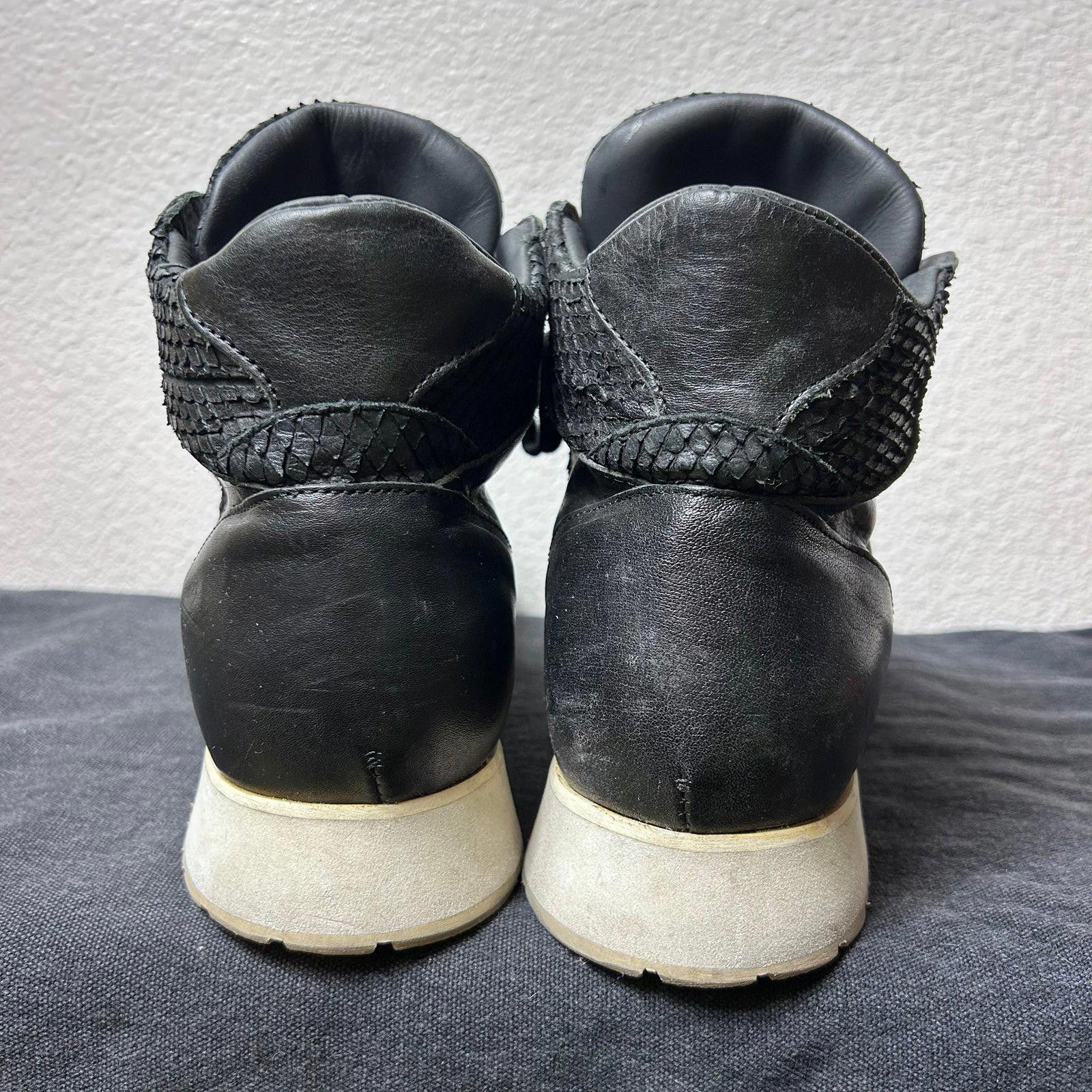 John Varvatos John Varvatos Trainer Mid – Black Textured Leather Size US 11 / EU 44 - 4 Thumbnail