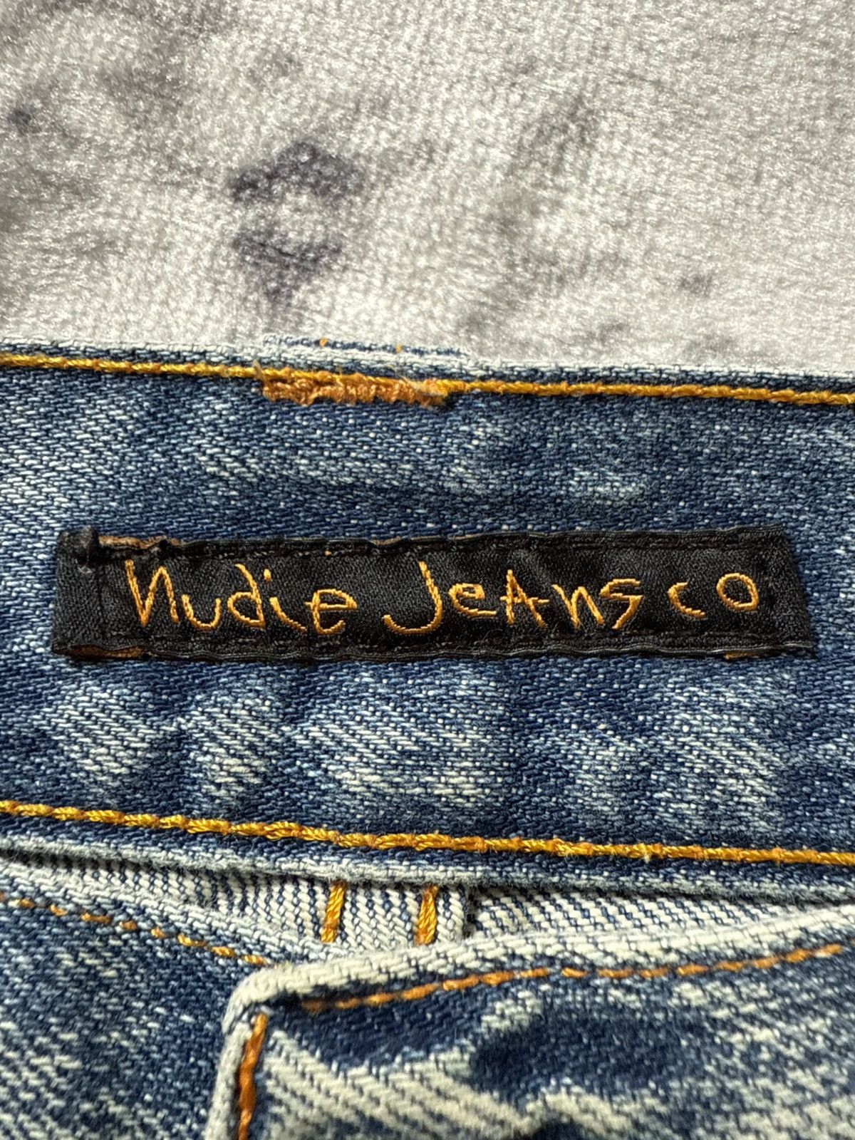 Nudie Jeans Vintage Nudie Low Slim Jim Indigo Thread Jeans Size US 30 / EU 46 - 19 Thumbnail