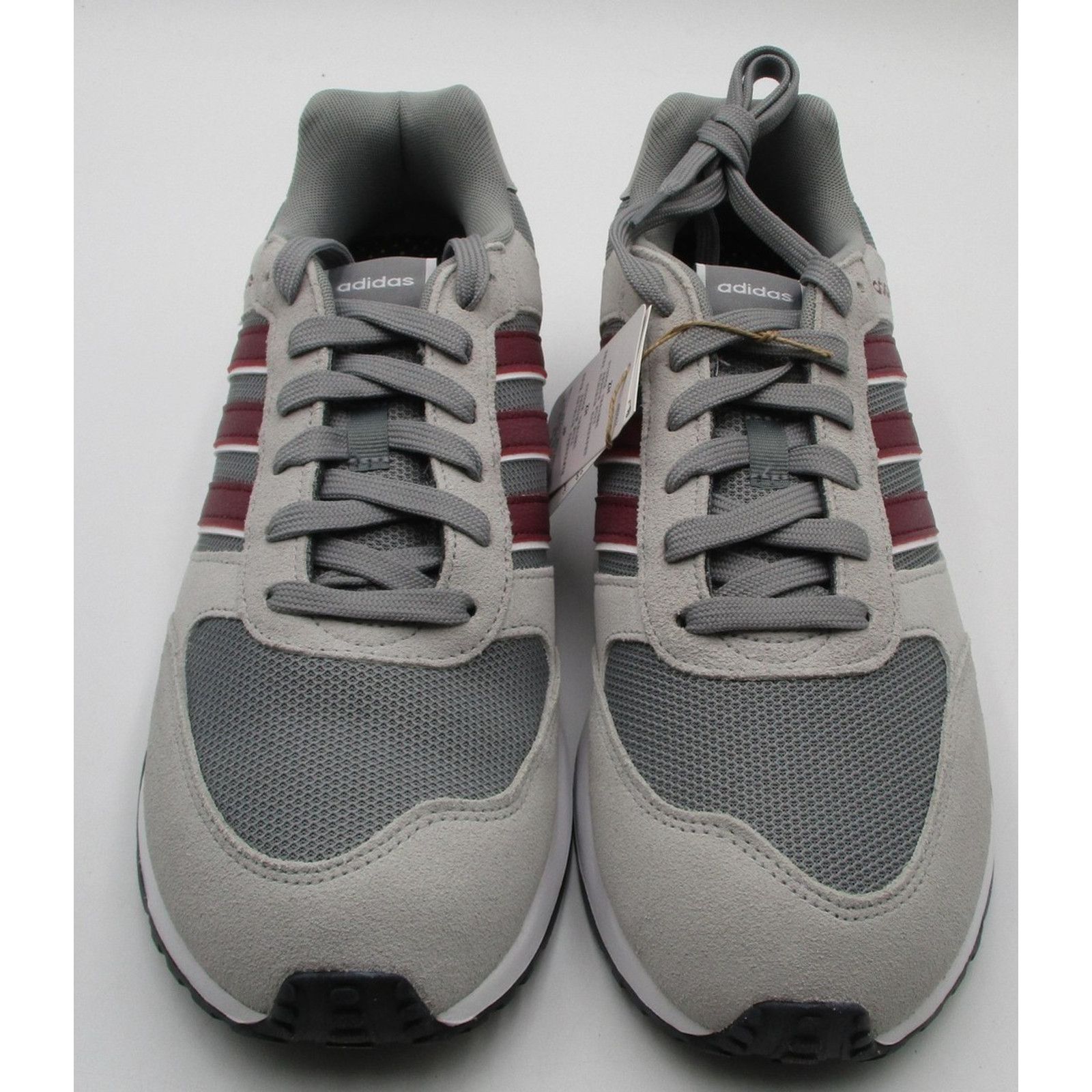 Adidas Adidas Run 80s Mens Size 10.5 Gray Burgundy Suede Sneakers Size US 10 / EU 43 - 6 Thumbnail