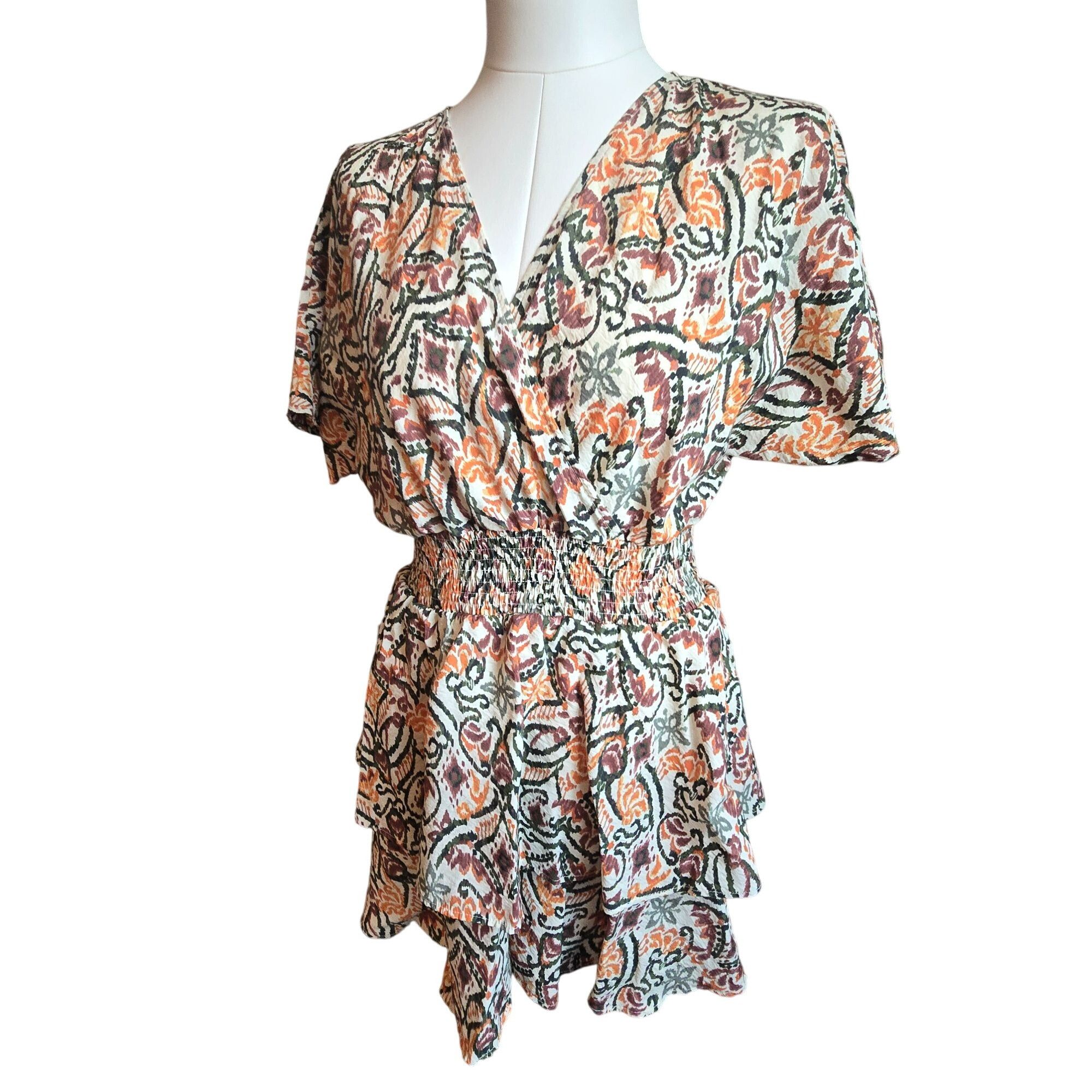 Zara Zara Floral Patterned Womens Wrap Dress Size M Elastic Waist Size M / US 6-8 / IT 42-44 - 1 Thumbnail