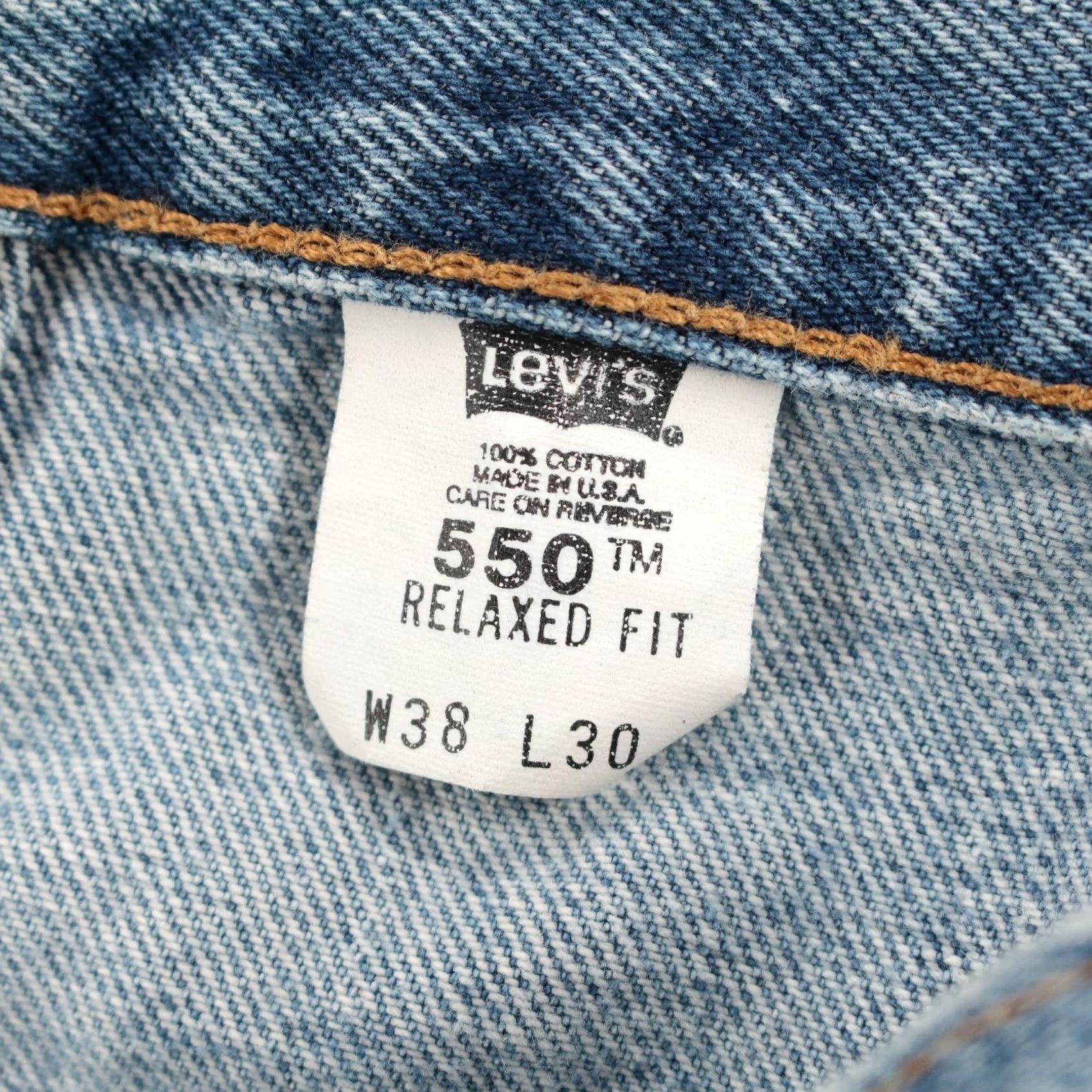 Levi's VINTAGE Levi's 550 Jeans Relaxed Fit Stonewash Denim 38x30 Mens y2k USA Size US 38 / EU 54 - 5 Thumbnail