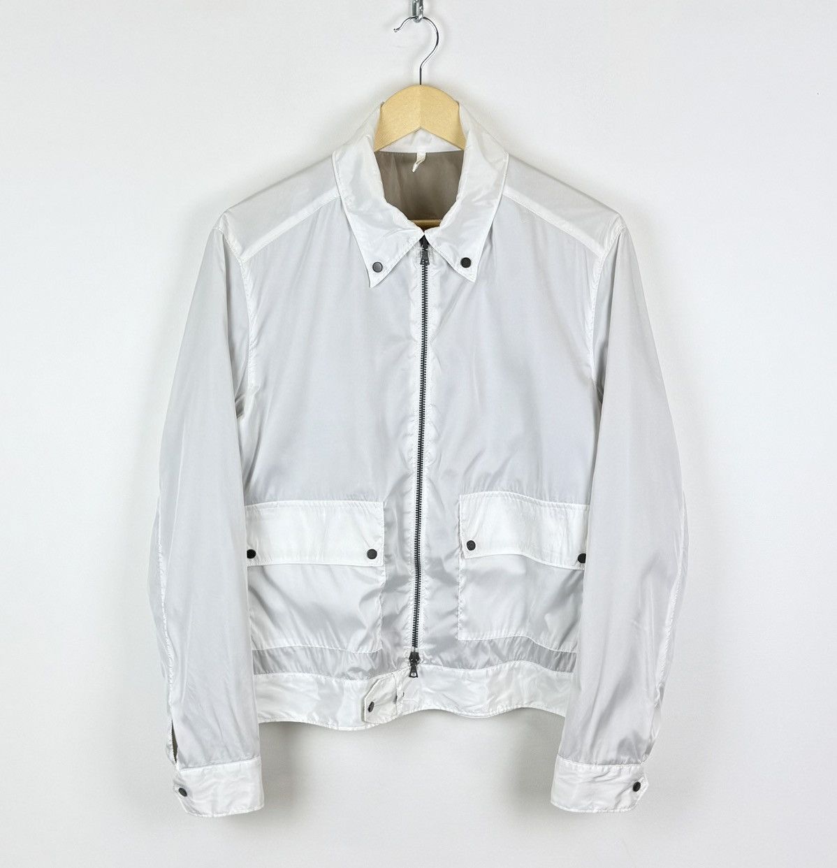 Vintage Vintage Archive hLam Milano Full Zip Nylon Jacket White Top Size L / US 10 / IT 46 - 1 Thumbnail