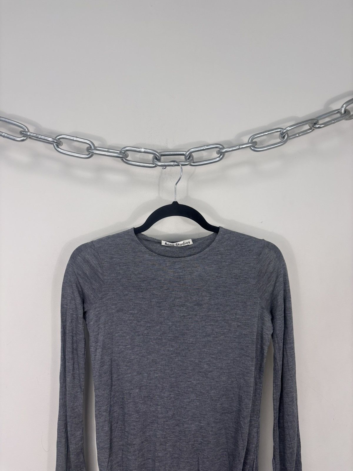 Acne Studios Acne Studios Emilia AW15 Women’s Grey Draped Mini Dress Size XS / US 0-2 / IT 36-38 - 2 Thumbnail