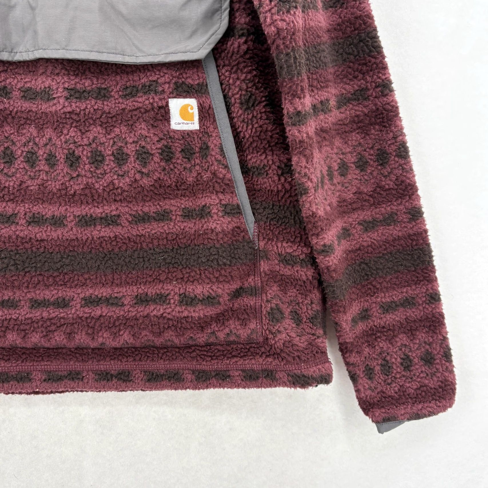 Carhartt Carhartt Fleece Jacket Womens Small Red Aztec Snap Pullover Relaxed Fit Shirt Size S / US 4 / IT 40 - 3 Thumbnail