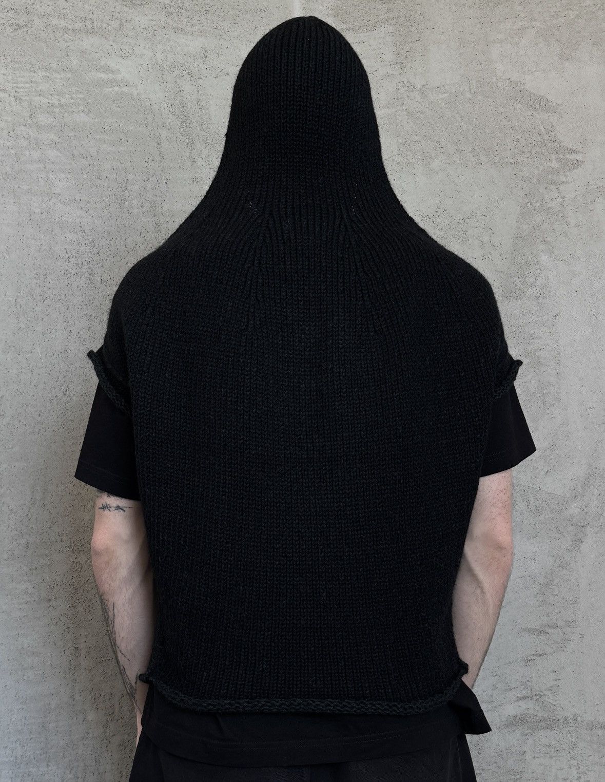 Yohji Yamamoto Yohji Yamamoto Hooded Knit Poncho Vest mid 90’s Size L / US 10 / IT 46 - 8 Thumbnail