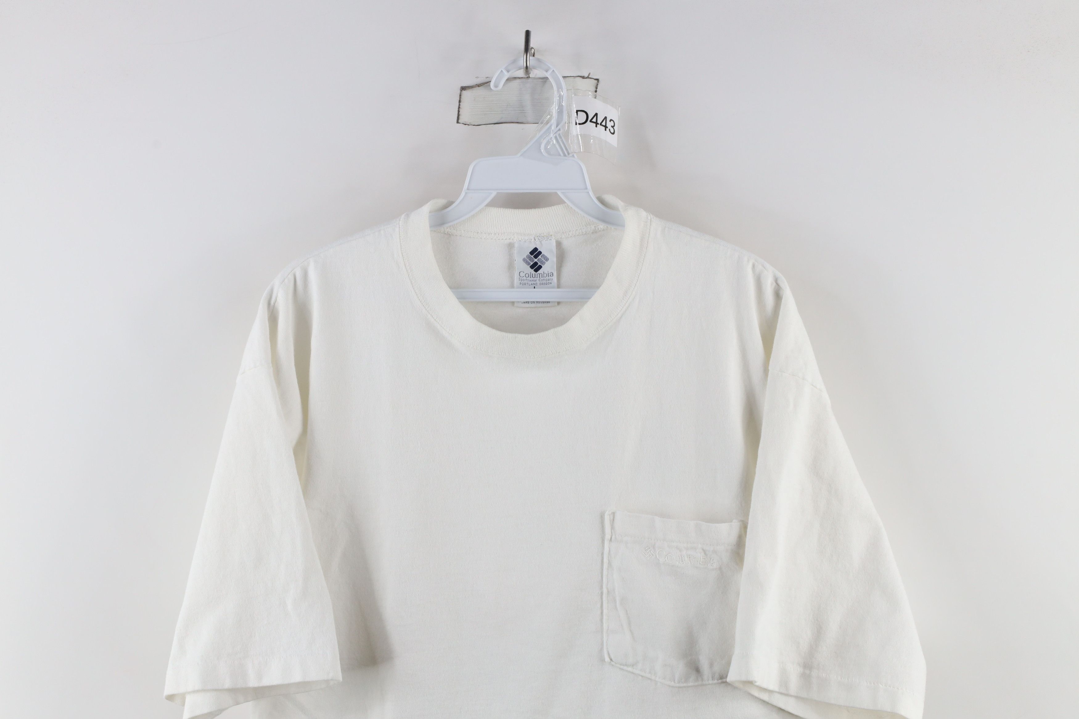 Columbia × Vintage Vintage 90s Columbia Heavyweight Cotton T-Shirt White USA Size US L / EU 52-54 / 3 - 2 Thumbnail