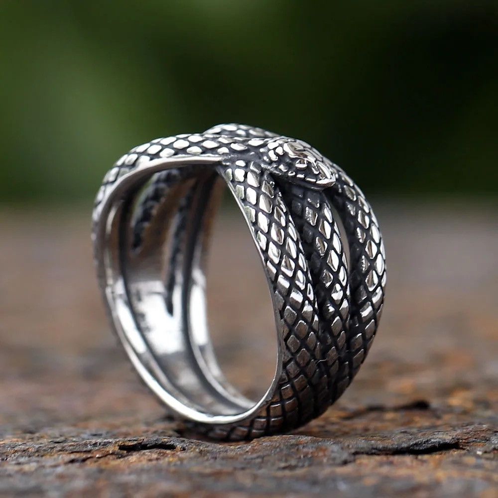 Jewelry × Vintage Classic Goth Snake Ring Size ONE SIZE - 4 Thumbnail