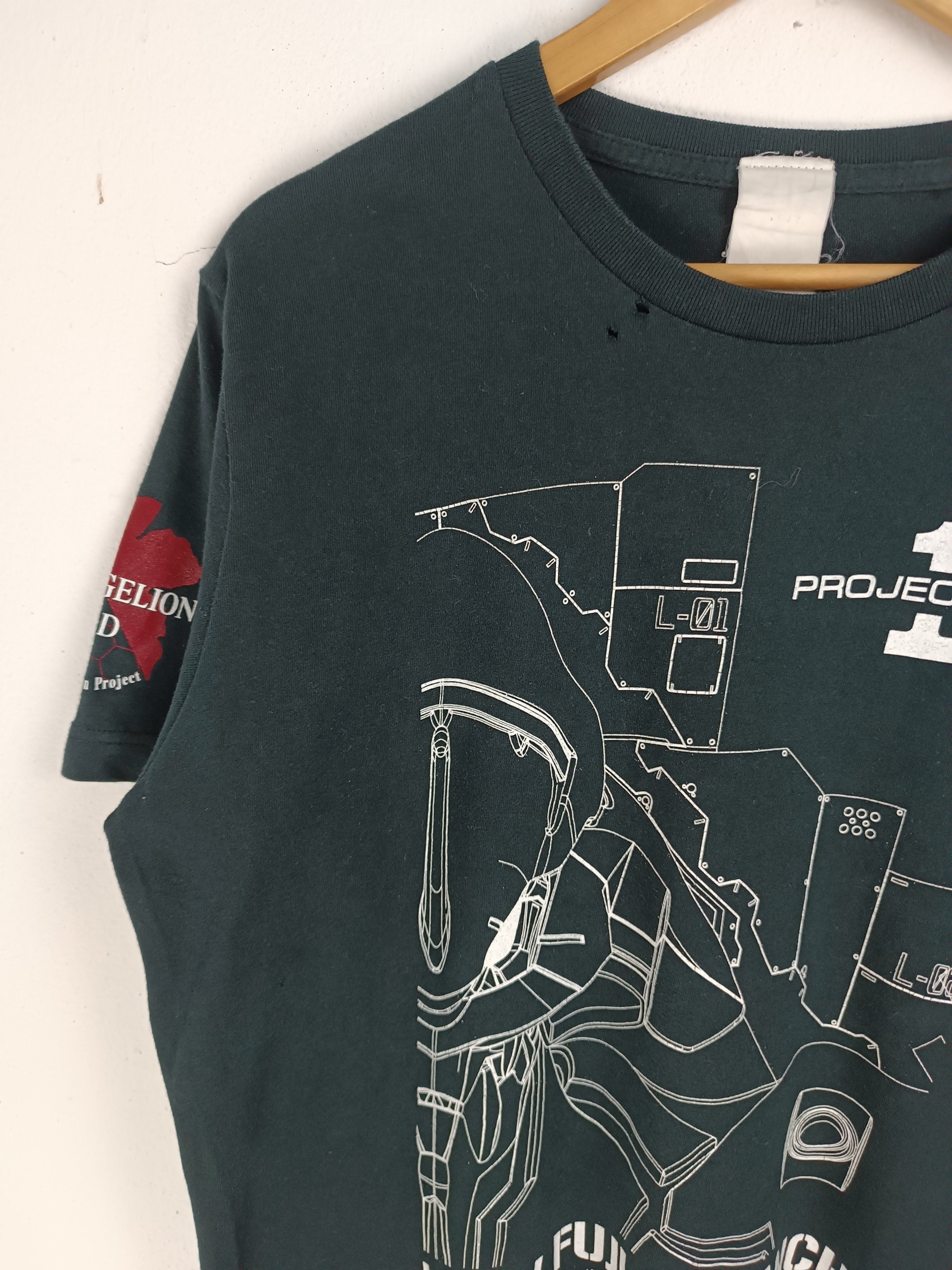 Anime VINTAGE 2000s EVANGELION FADED TEE ghost in the shell akira Size US L / EU 52-54 / 3 - 5 Thumbnail