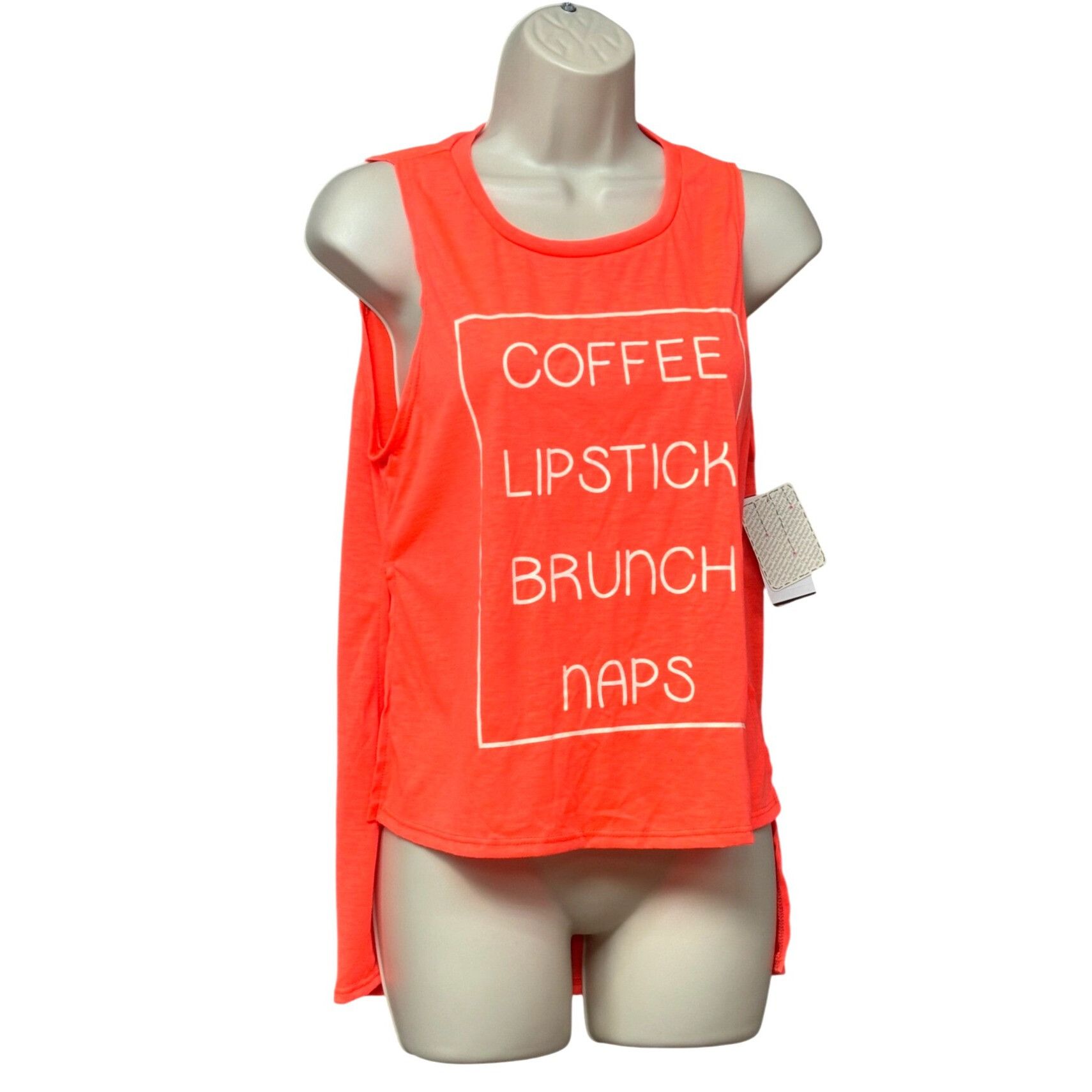 Other Rebellious One Junior's High-Lowe Graphic Tank Top, Neon Co Size L / US 10 / IT 46 - 3 Thumbnail