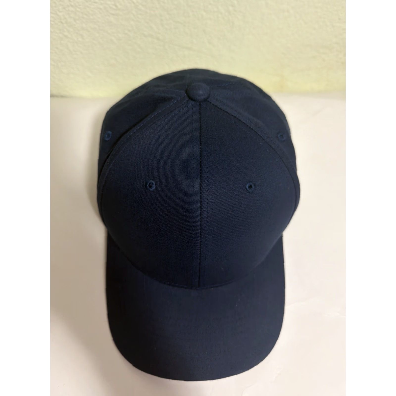 Vintage Blank Navy Blue Flex Hat Size L/XL Baseball Cap Men Flexfit Hat Size ONE SIZE - 4 Thumbnail