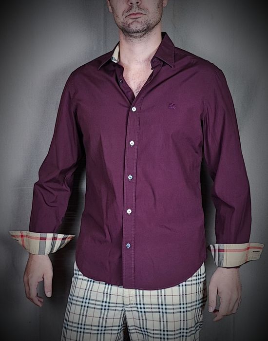 Burberry shirt clearance bordeaux