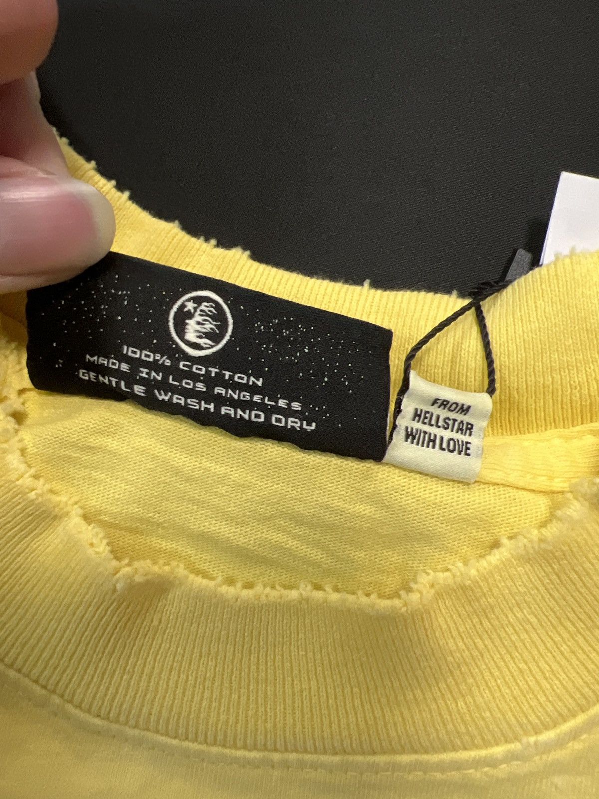 HELLSTAR Hellstar Crack Paint Yellow T-Shirt Size US S / EU 44-46 / 1 - 4 Thumbnail