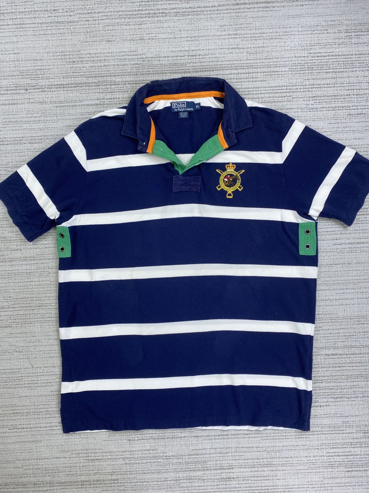 Polo Ralph Lauren × Vintage Vintage Polo Ralph Lauren Embroidery Logo Stripes Polos Size US L / EU 52-54 / 3 - 5 Thumbnail