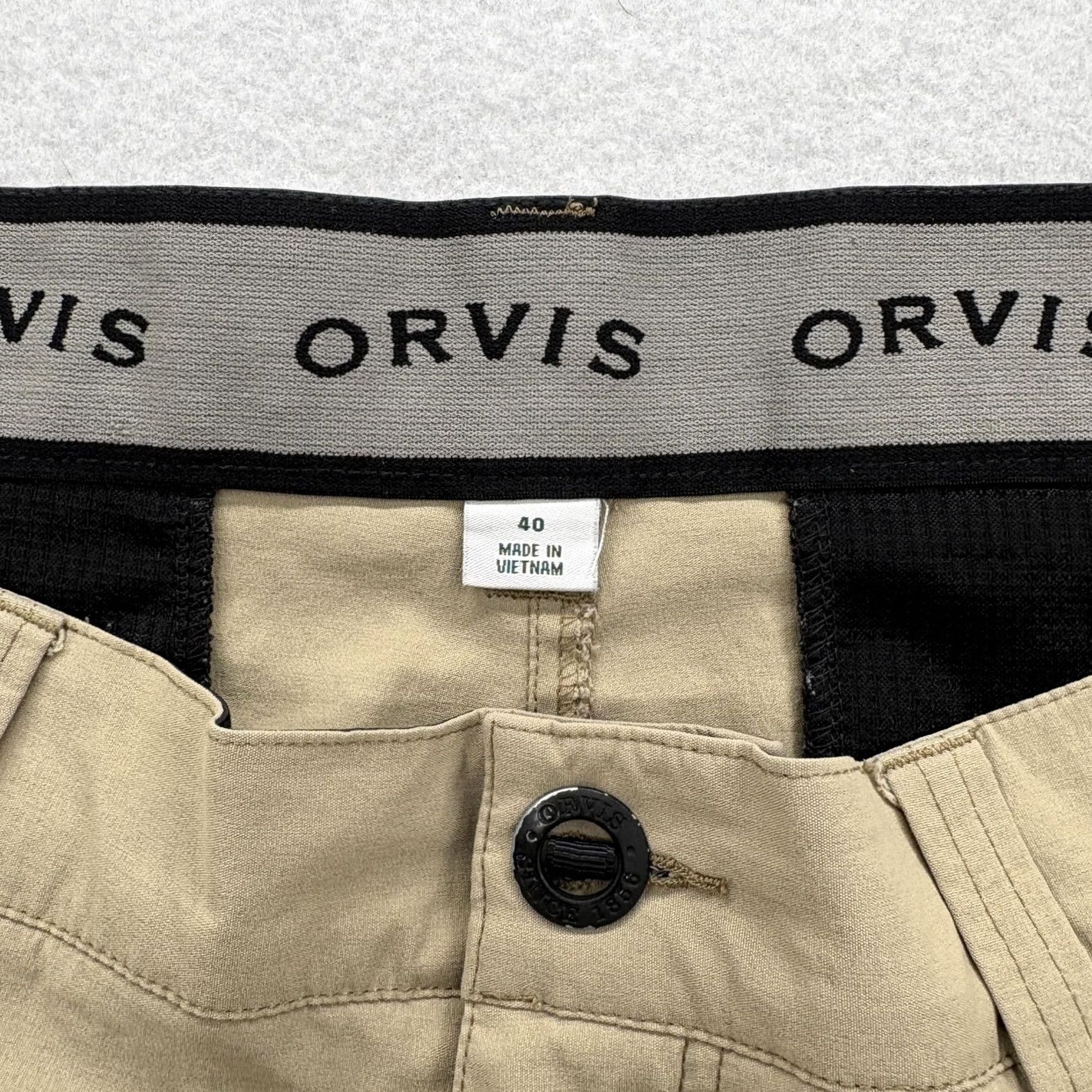 Orvis Orvis Pants Mens 40x34 Beige Stretch Nylon Water Resistant Travel Chino Size US 40 / EU 56 - 5 Thumbnail