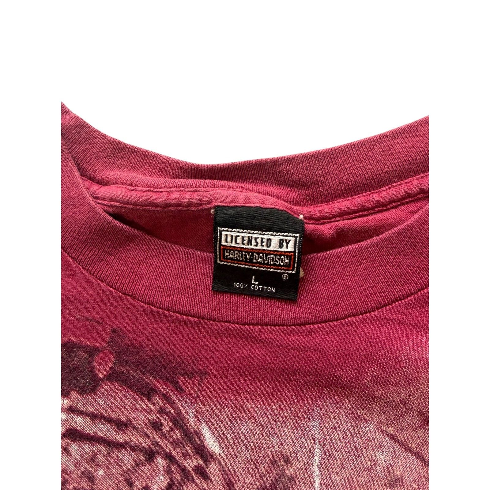 Vintage Vintage HD Maroon Licensed Motorcycle Photo Tee Size US XL / EU 56 / 4 - 4 Thumbnail