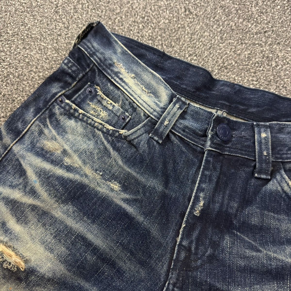 Black Label Distressed Black Label Paint Destroy Denim Jeans Amiri Style Size US 30 / EU 46 - 14 Thumbnail