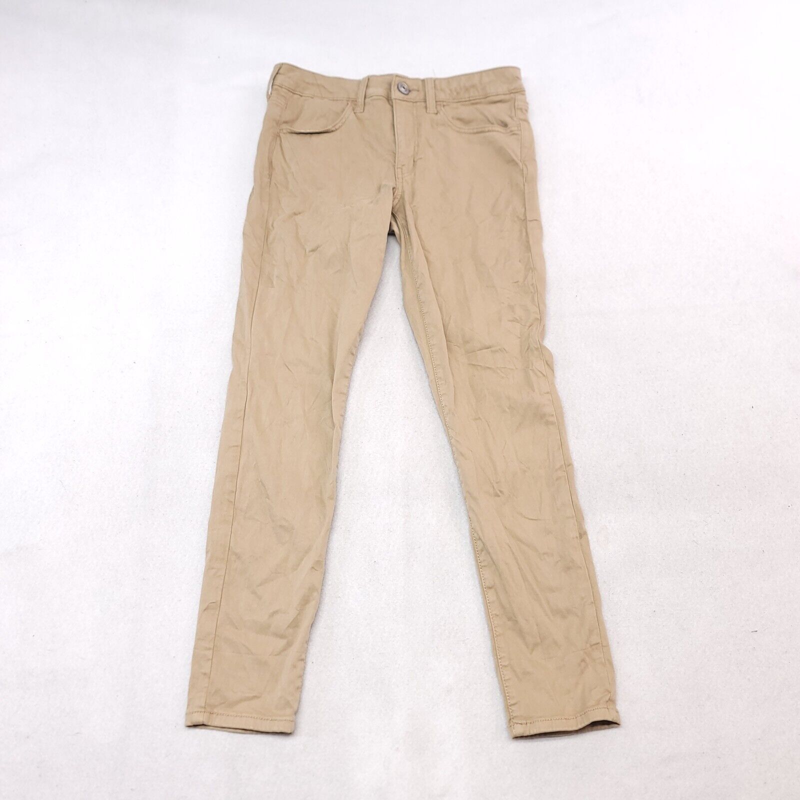 American Eagle Outfitters American Eagle Casual Button Chino Pants Womens Size 6 Beige Size 28" / US 6 / IT 42 - 2 Thumbnail