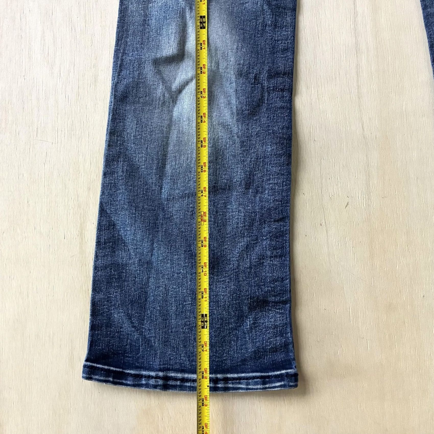 Vintage VINTAGE rue21 Premiere Slim Boot Jeans Womens 5/6 Medium Wash Distressed Stretch Size 27" / US 4 / IT 40 - 5 Thumbnail
