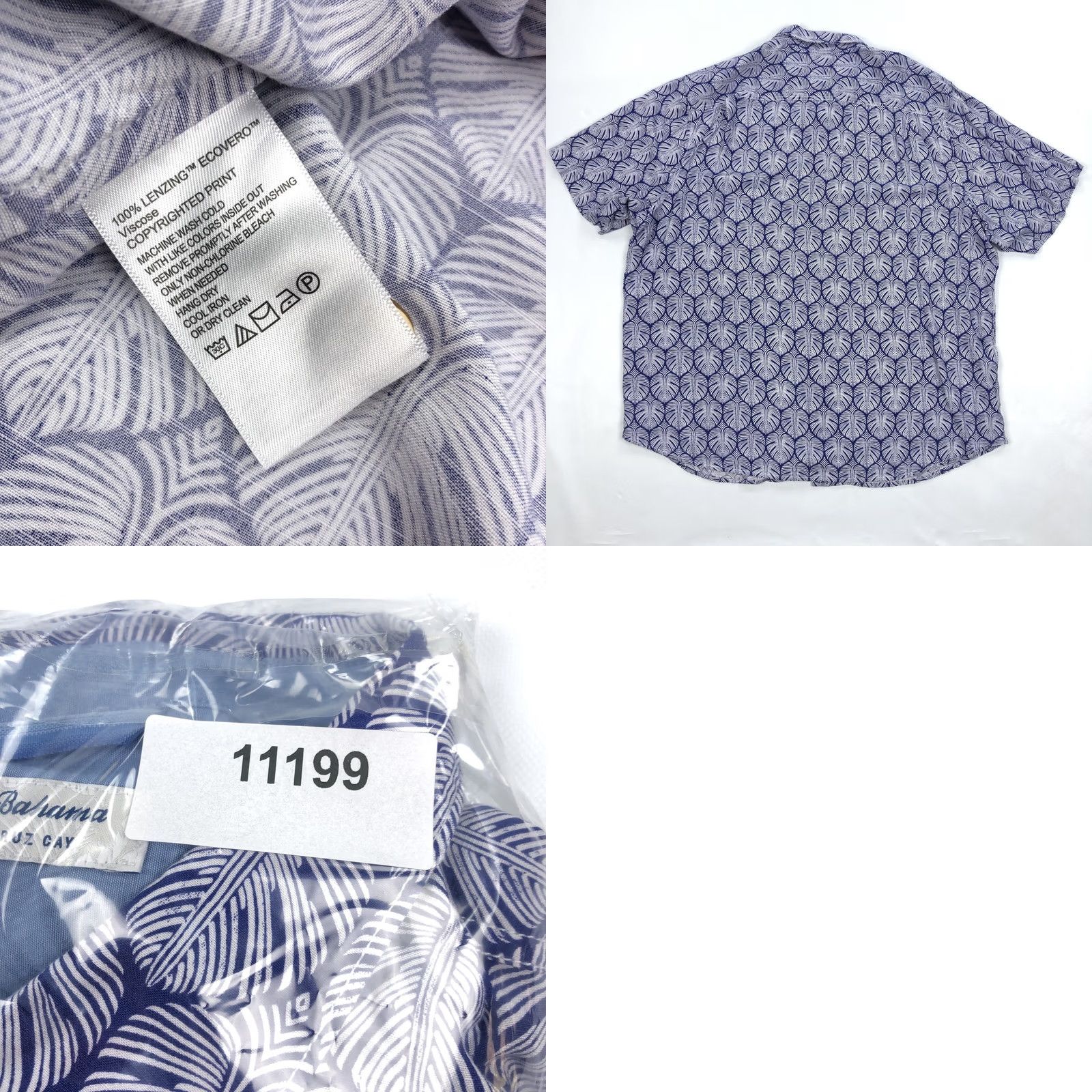Tommy Bahama Tommy Bahama Veracruz Cay Shirt Men's 2XL Blue White Leaf Viscose Button Short Sleeve Embroidered Logo Relaxed Casual Beach Hawaiian 90s Size US XXL / EU 58 / 5 - 8 Thumbnail