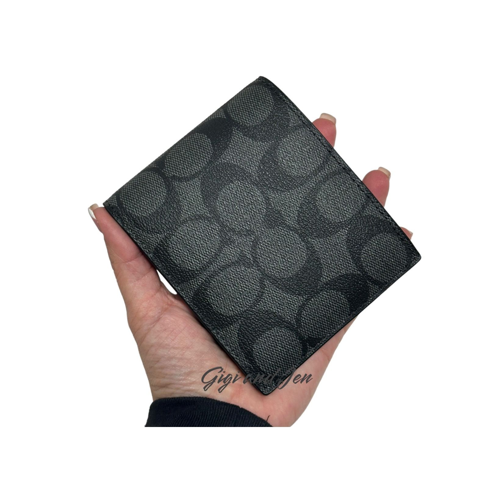 Coach Coach Boxed 3 In 1 Signature Wallet Charcoal / Bright Blue Size ONE SIZE - 3 Thumbnail