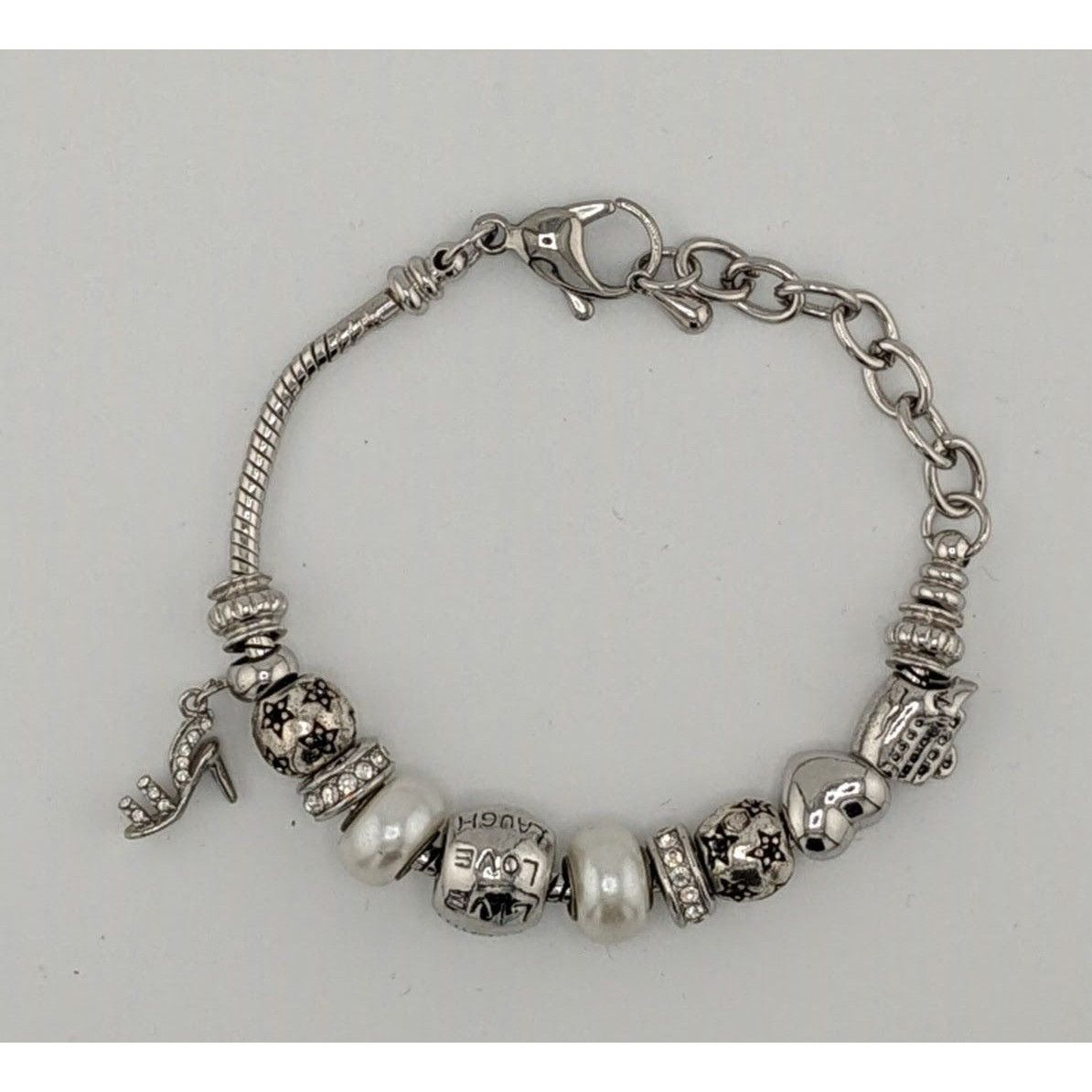 Other Elegant Glam European Beaded Charm Bracelet Size ONE SIZE - 3 Thumbnail