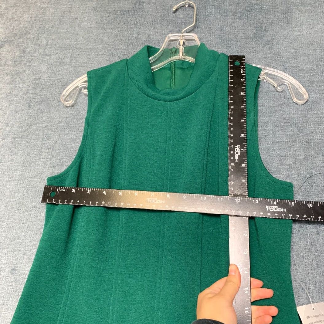 MAGGY LONDON Maggy London Dress Womens A-Line Emerald Green Back Zip Party 4 Sleeveless Mock Neck Polymer Polyester Casual, Cocktail, Party/Cocktail Size S / US 4 / IT 40 - 7 Thumbnail