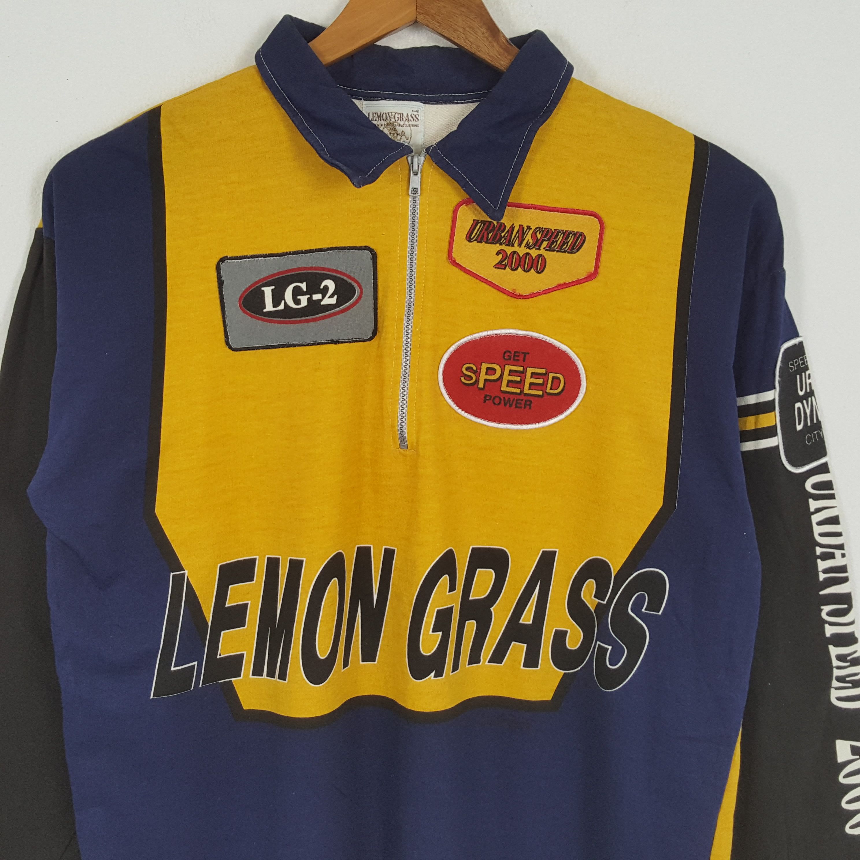 Vintage Vintage LEMON GRASS American Streetwear Racing Sweatshirt Size US XL / EU 56 / 4 - 2 Thumbnail